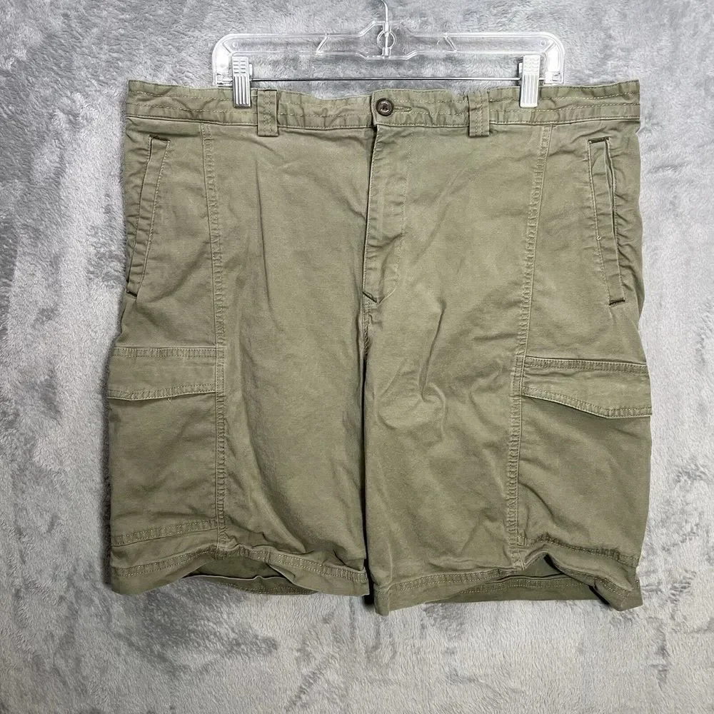 Tommy Bahama Chino Shorts Mens 40x9 Green Flat Front Cargo Tencel Cotton Stretch
